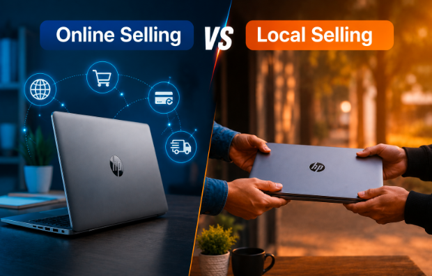 Sell HP Laptop Online vs Local Selling
