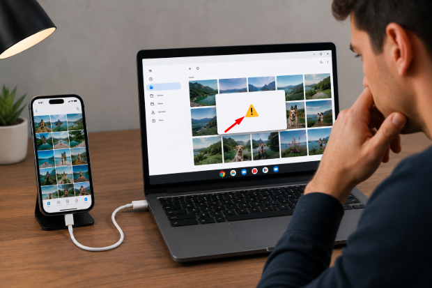 Troubleshooting to Transfer Photos from iPhone to Chromebook