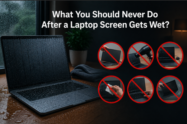 What You Should Never Do After a Laptop Screen Gets Wet?